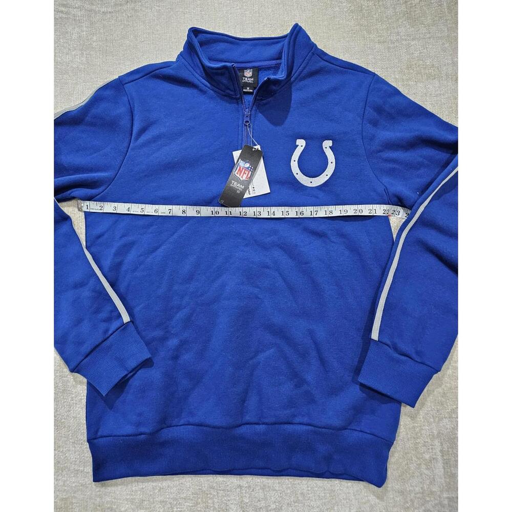NFL Indianapolis Colts Football 1/4 Zip Men's  Pullover Sweater Medium - Picture 3 of 4